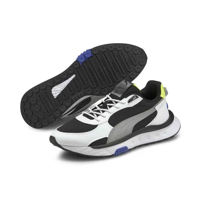 Basket Puma Wild Rider Jts - Noir Et Argent