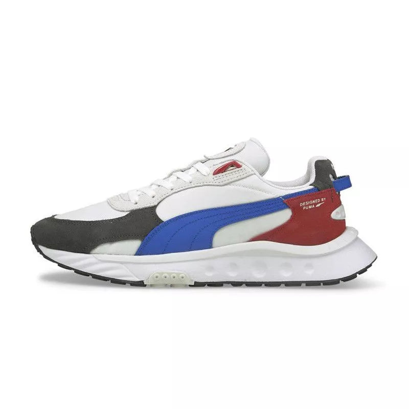 Basket Puma Wild Rider Rollin - Noir, Blanc, Rouge, Bleu.