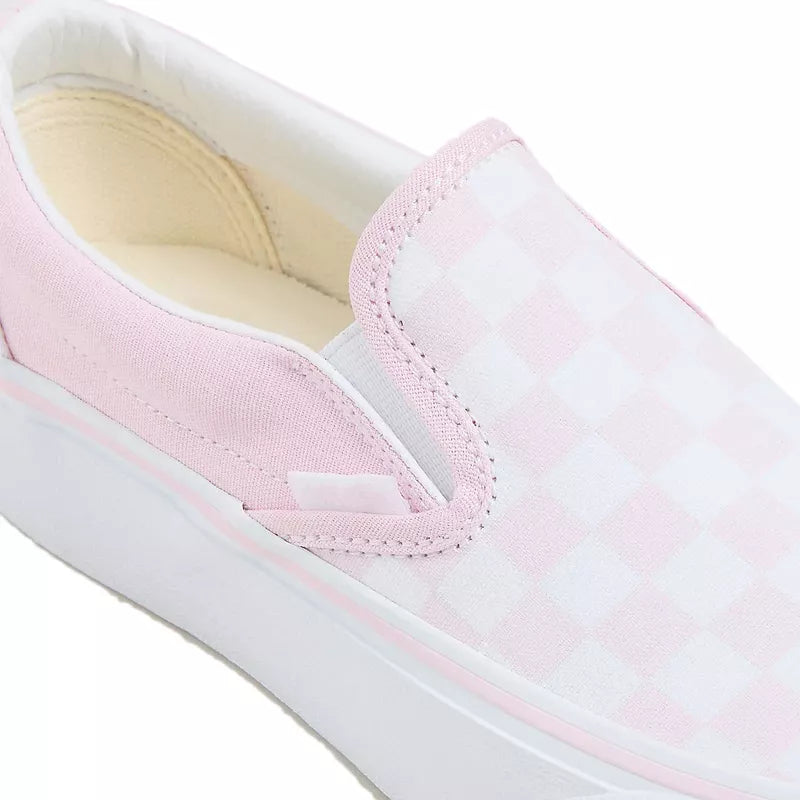 Baskets Classic Slip-On Platform - Blanc Et Rose - Femme