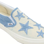 Baskets Classic Slip On - Bleu Et Beige - Mixte