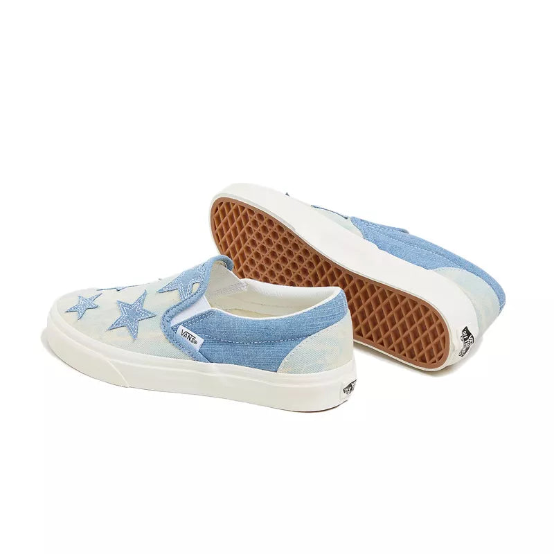Baskets Classic Slip On - Bleu Et Beige - Mixte
