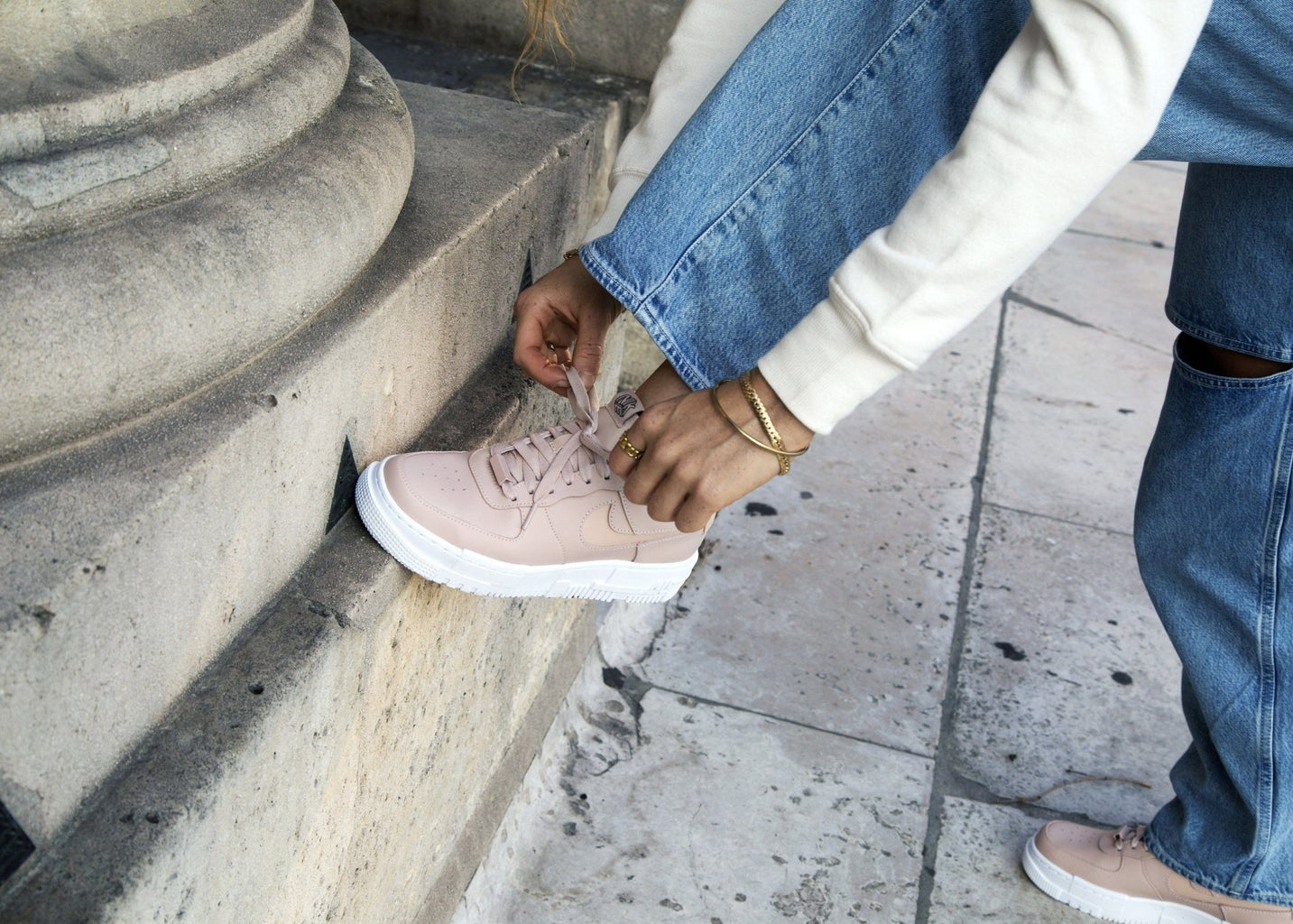 Baskets Air Force 1 Pixel - Beige - Femme - Nike - Nike - The Bradery