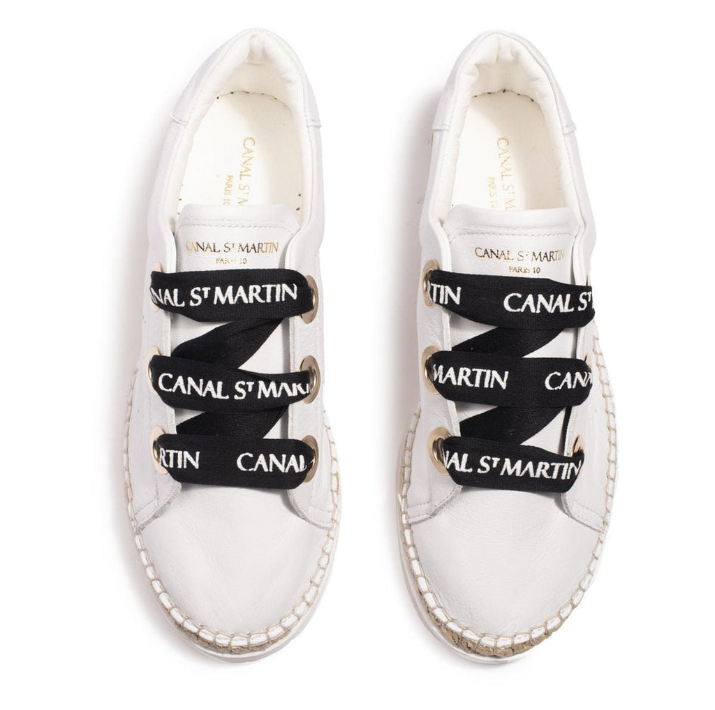 Baskets Lancry Shock - Blanc - Femme - Canal Saint Martin - The Bradery