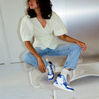 Baskets Leopold - Bleu - Femme - Canal Saint Martin - The Bradery