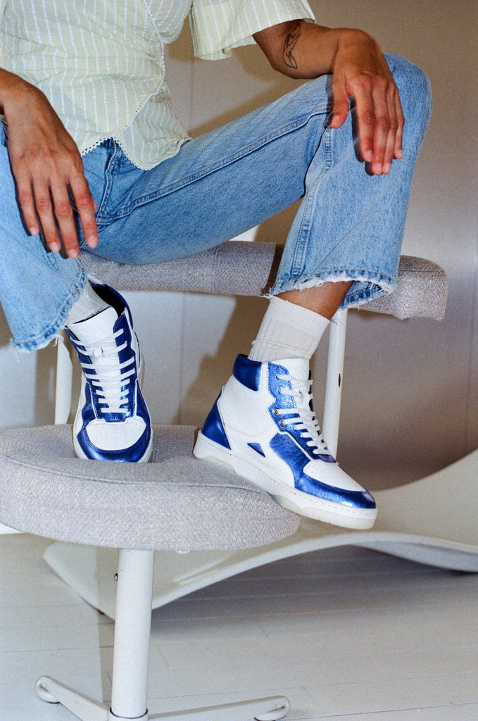 Baskets Leopold - Bleu - Femme - Canal Saint Martin - The Bradery