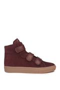 Baskets Magenta Veau Velours Bordeaux - Femme - Canal Saint Martin* - The Bradery