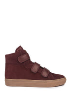 Baskets Magenta Veau Velours Bordeaux - Femme - Canal Saint Martin* - The Bradery
