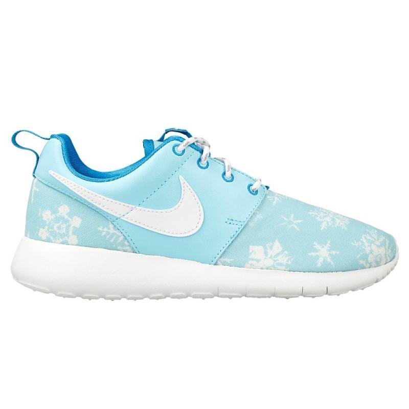 Baskets Nike Roshe One Print Snowflake - 677784-401 - Bleu - Enfant - Nike2 - The Bradery