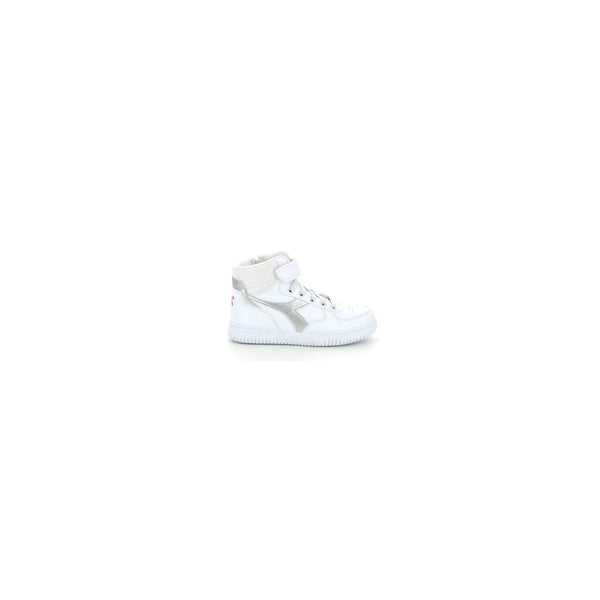 Baskets Raptor Mid Gs - White/Silver - Enfant Enfants Diadora