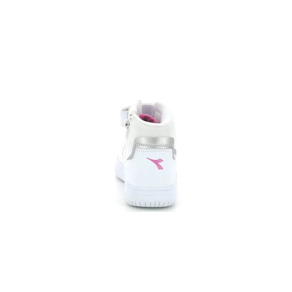 Baskets Raptor Mid Ps - White/Silver - Enfant Enfants Diadora