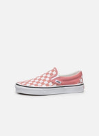 Baskets Vans Checkerboard Classic Slip On - Rose - Mixte - Vans - Vans - The Bradery