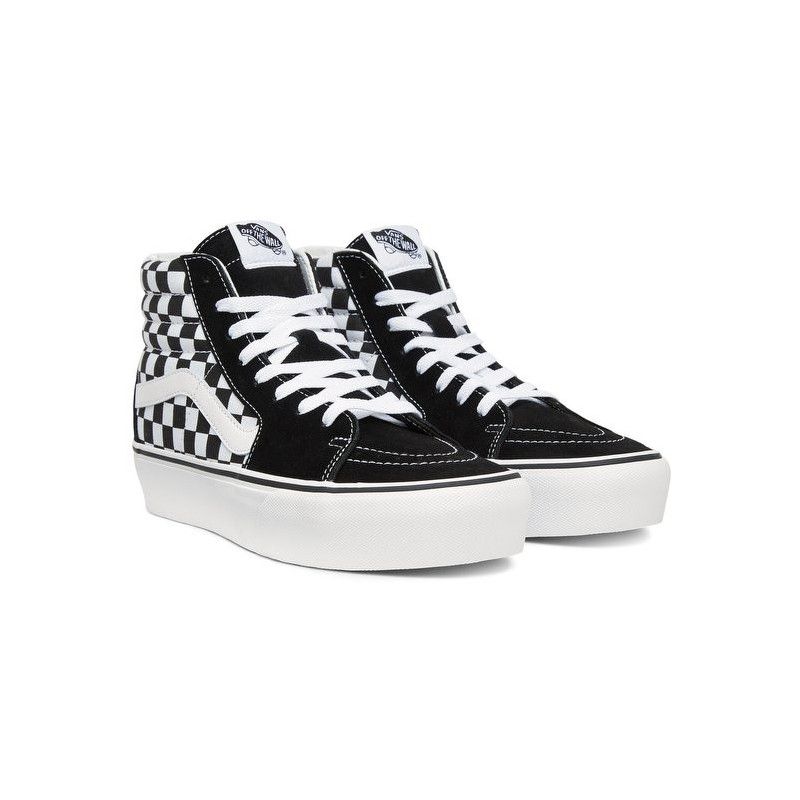 Baskets Vans Sk8-Hi Plateform 2 Checkerboard - Noir - Unisex - Vans - Vans1 - The Bradery