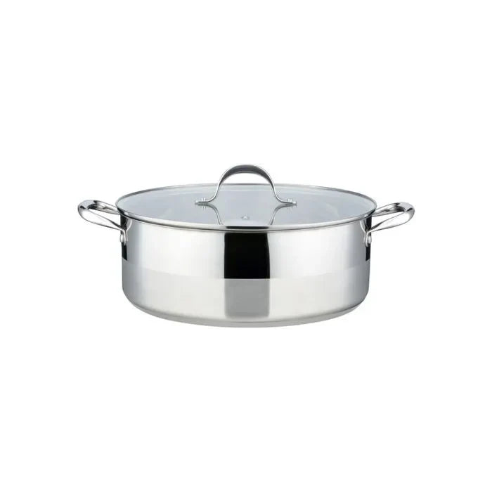 Faitout 32cm Avec Couvercle - Acier Inoxydable - Inox