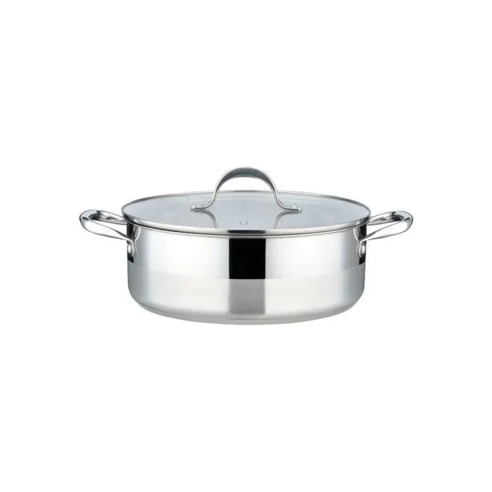 Faitout 28cm Avec Couvercle - Acier Inoxydable - Inox