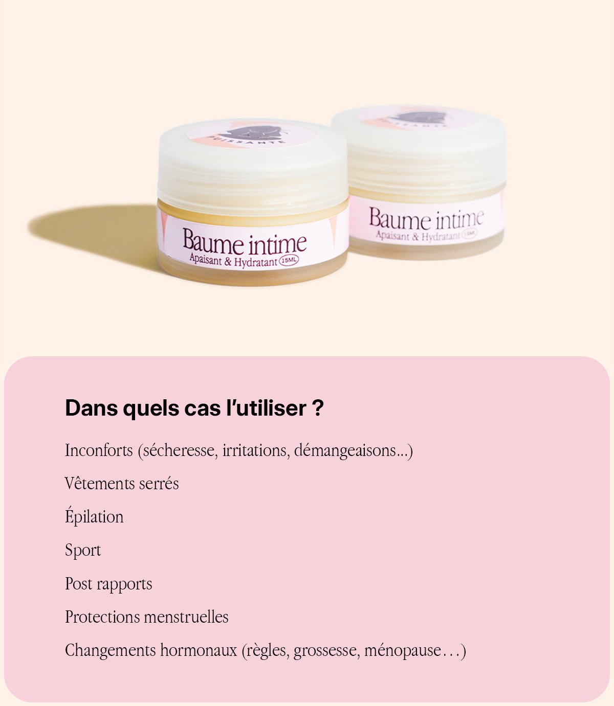 Baume Hydratant Et Apaisant Intime