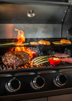 Bbq Gas Burner Pro - Barbecue À Gaz Avec Brûleur Latéral Et Table D'Appoint - 17KW - Noir