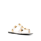 Sandales Valentino Garavani Roman Stud Leather - Cream - Femme