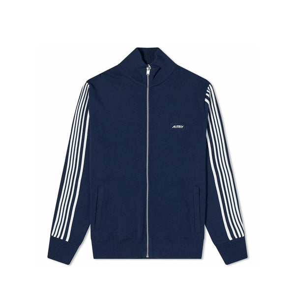 Cardigan Zipped - Blue - Homme