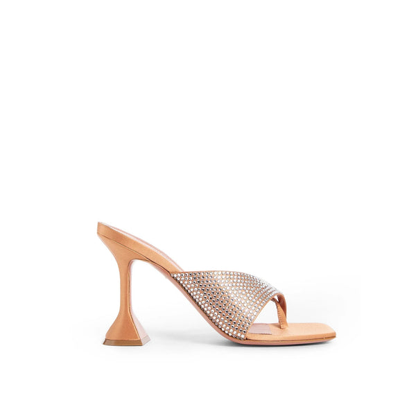 Mules - Amina Muaddi Shiona Slipper Crystals 95 - Orange