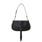Chloe Leather Marcie Shoulder Bag - Black - Femme