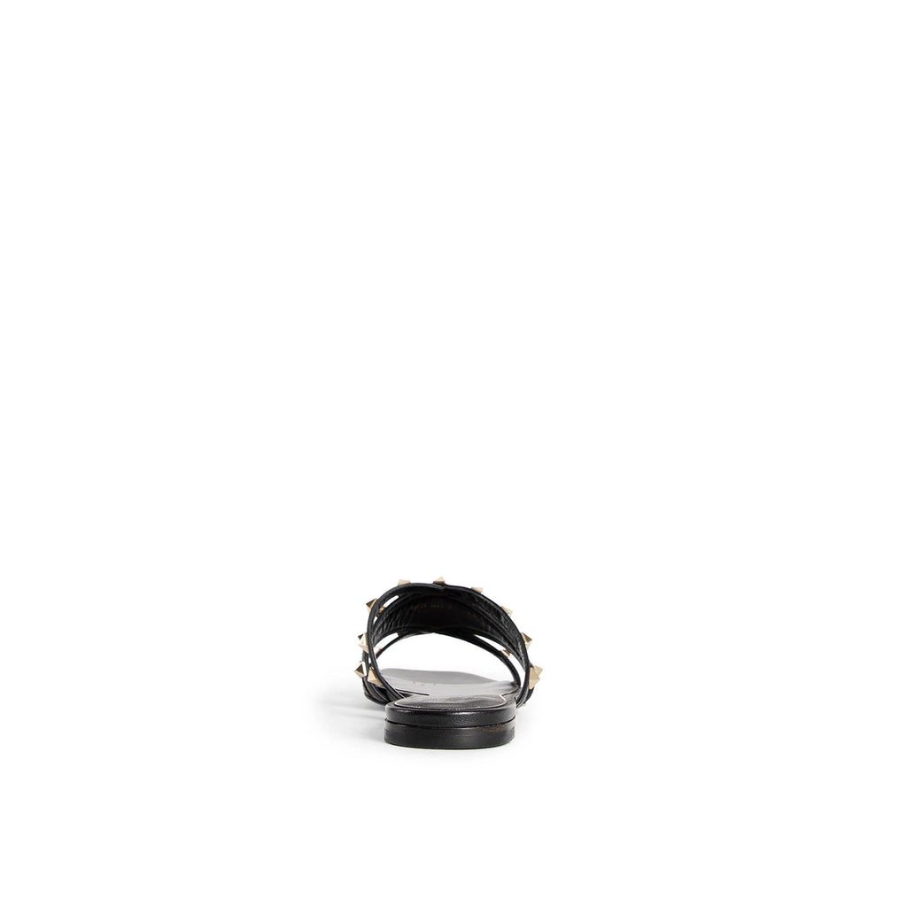 Sandales Valentino Garavani Rockstud Leather - Black - Femme