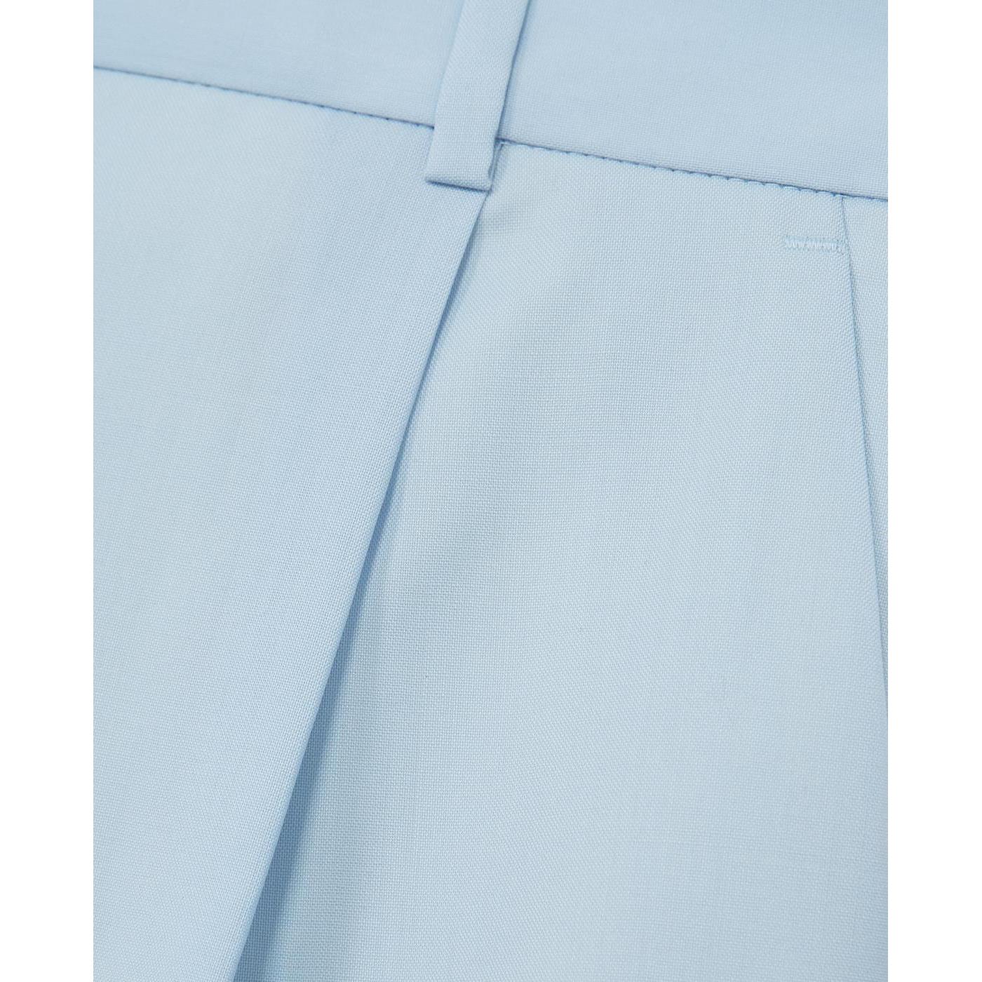 The Kooples - Bermuda Bleu Ciel Laine À Plis - Femme