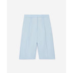 The Kooples - Bermuda Bleu Ciel Laine À Plis - Femme