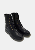 Beth - Cuir Glacé Noir - Bons Baisers - The Bradery
