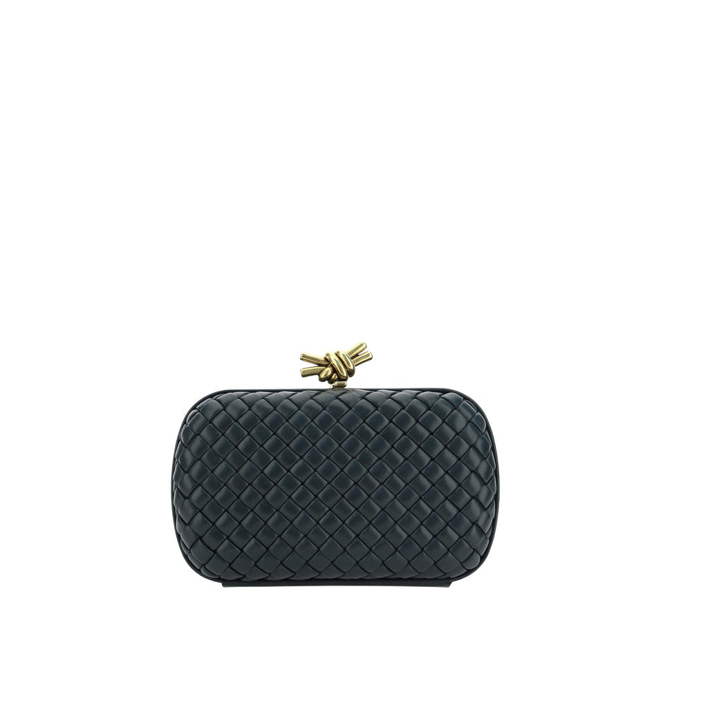 Bottega Veneta Knot Lather Clutch - Green - Femme