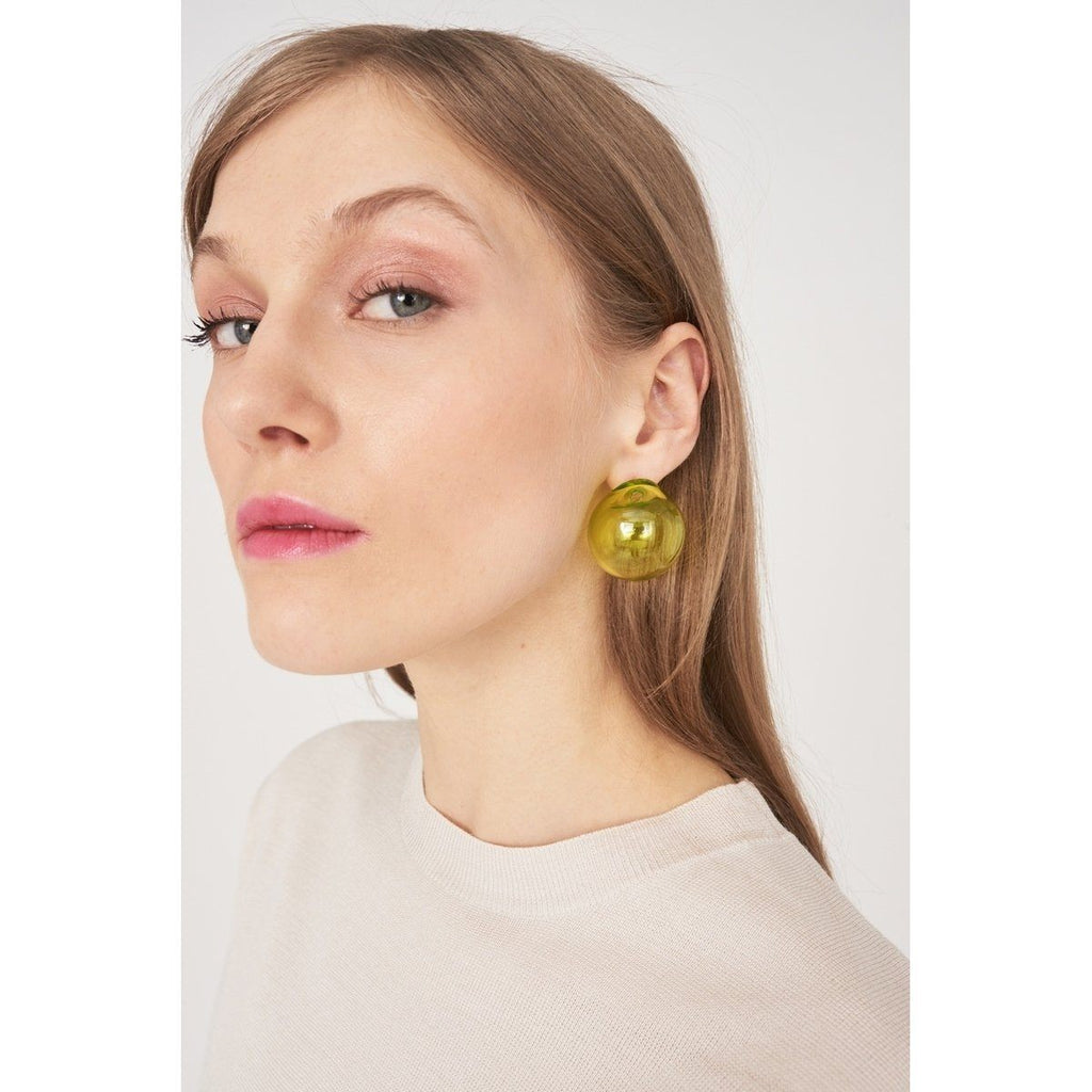 Bijoux Verre Et Laiton - Vert Neon