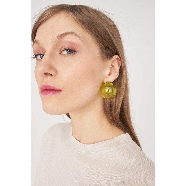 Bijoux Verre Et Laiton - Vert Neon