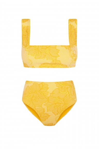 Haut De Bikini Palm Poolside - Jaune