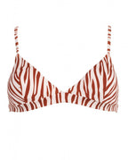 Haut De Bikini Sporty Zebra - Marron