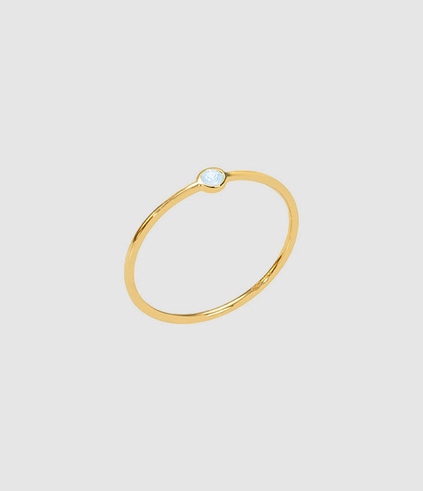 And...Paris - Bague Memory Topaze Bleu Or Jaune - Femme
