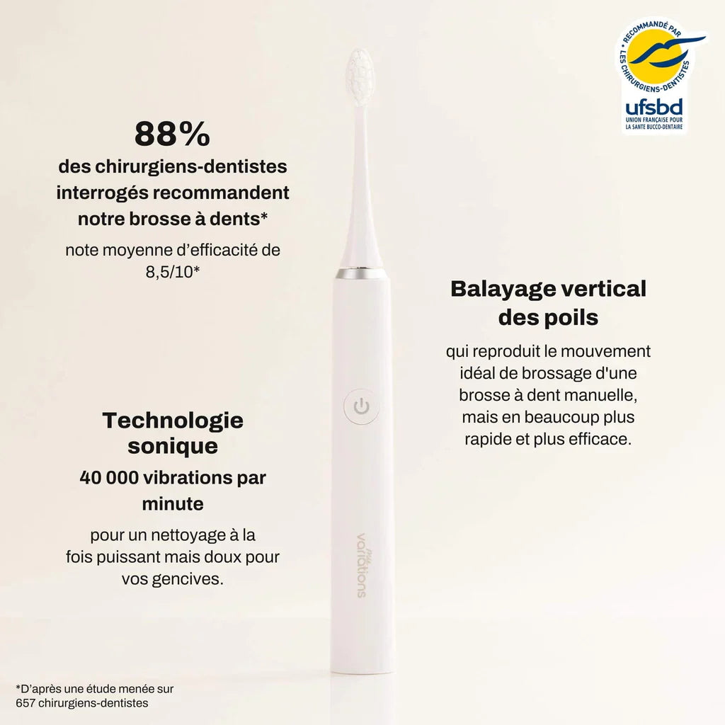 Brosse Blanche + Étui + Support