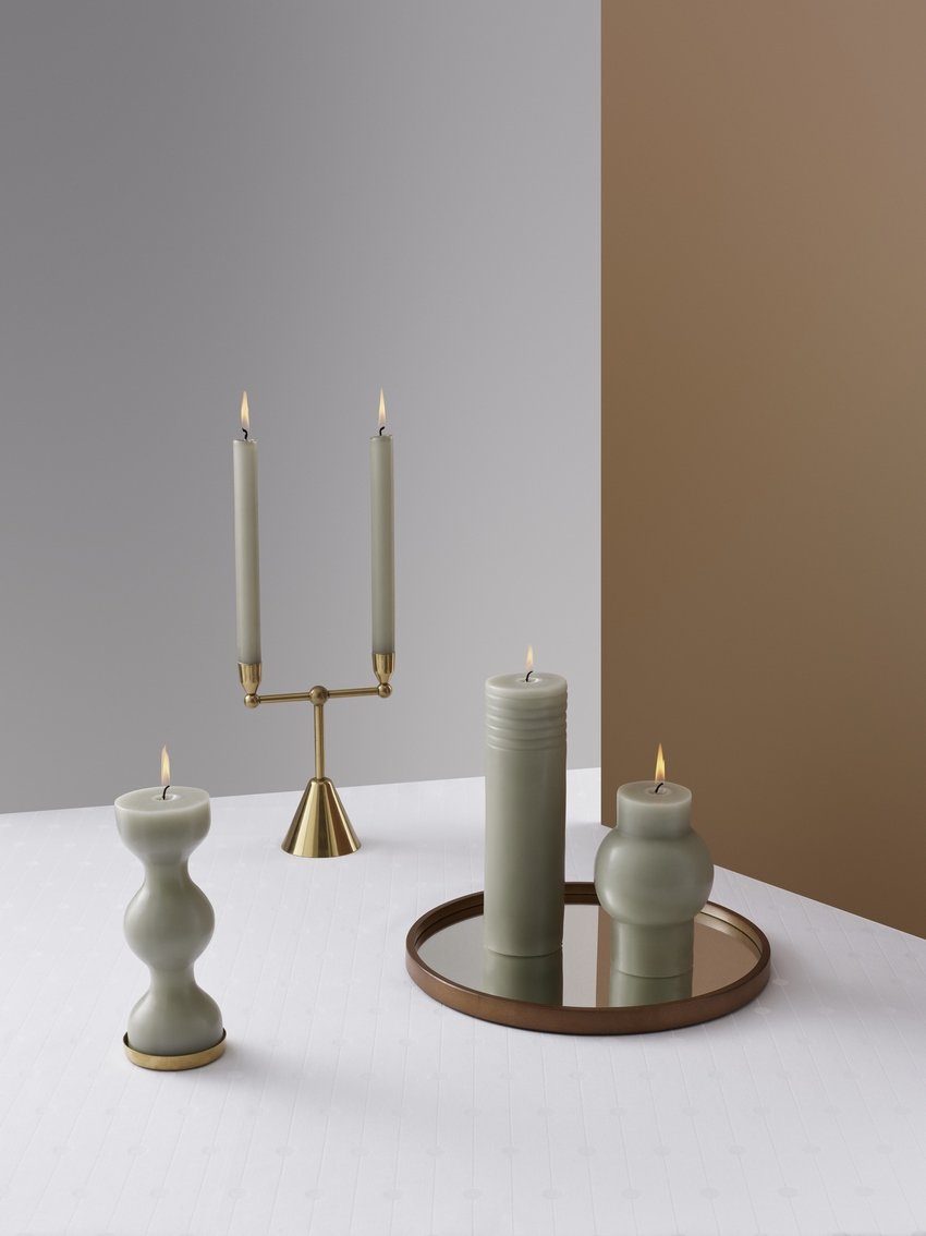 Bougie à Poser Colonne - Céladon - Bougies Et Chandeliers - Normann Copenhagen - The Bradery