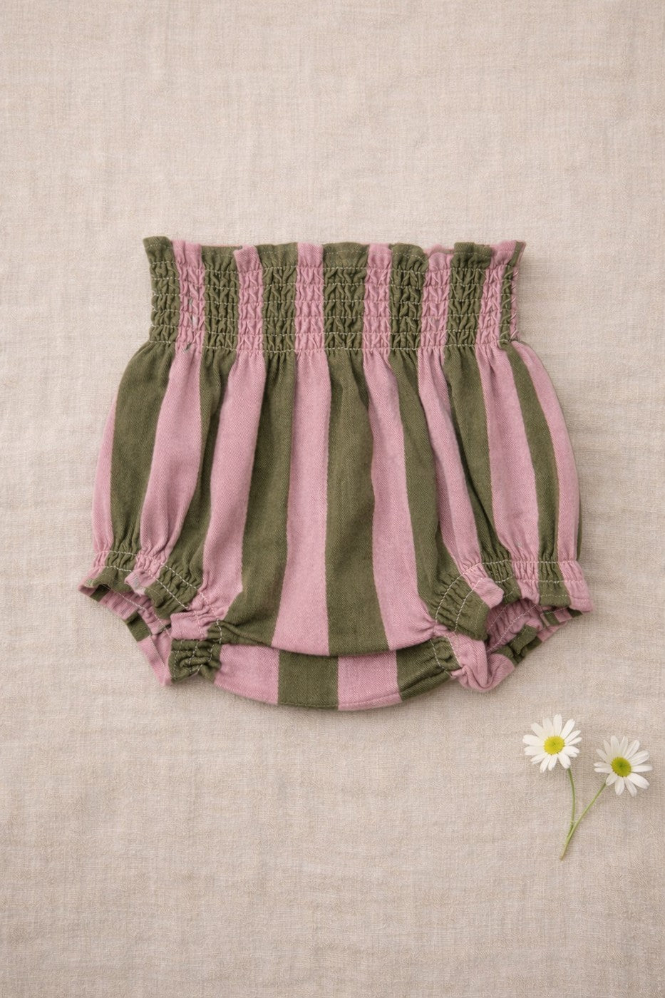 Bloomer César Rayé - Bébé Fille - Old Pink & Olive