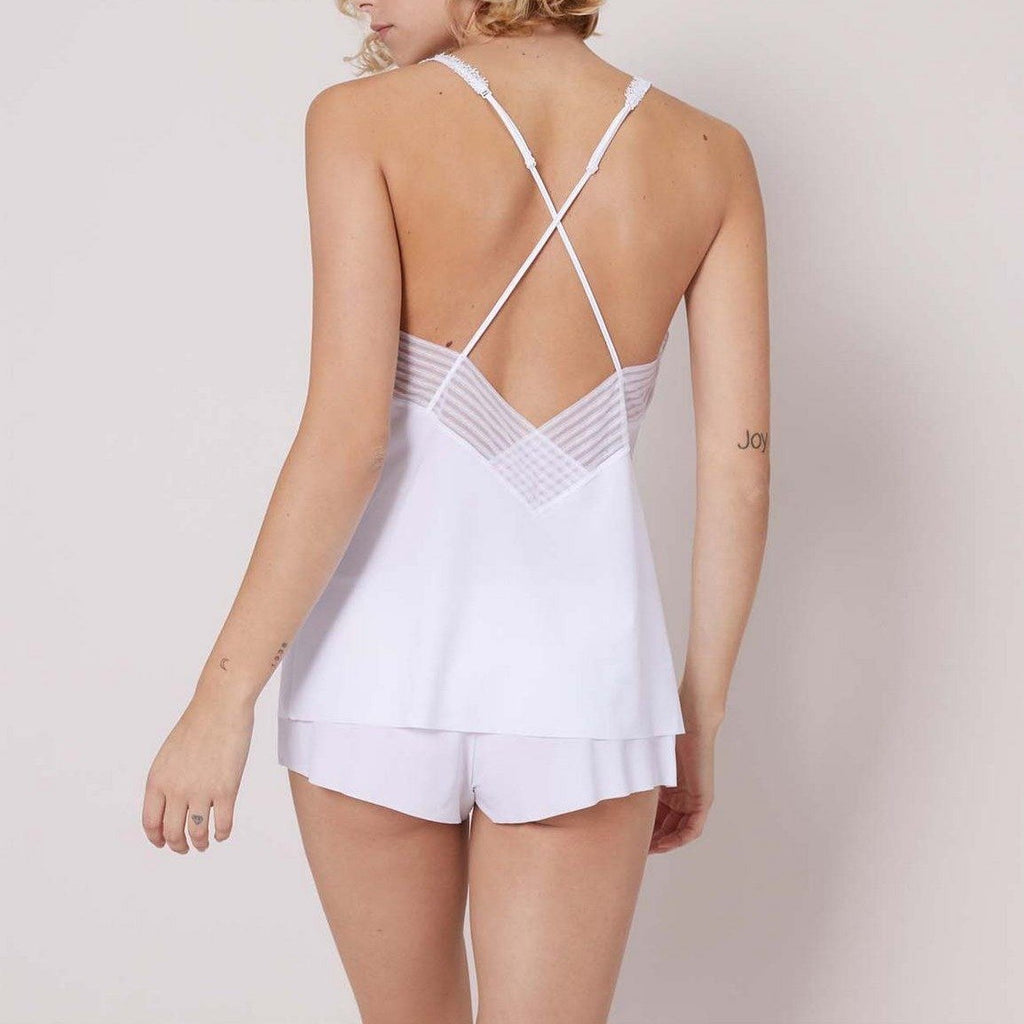 Short De Nuit Blossom - Blanc - Homewear Et Loungewear - Simone Pérèle - The Bradery