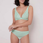 Tanga Blossom - Vert D'Eau - Lingerie - Simone Pérèle - The Bradery