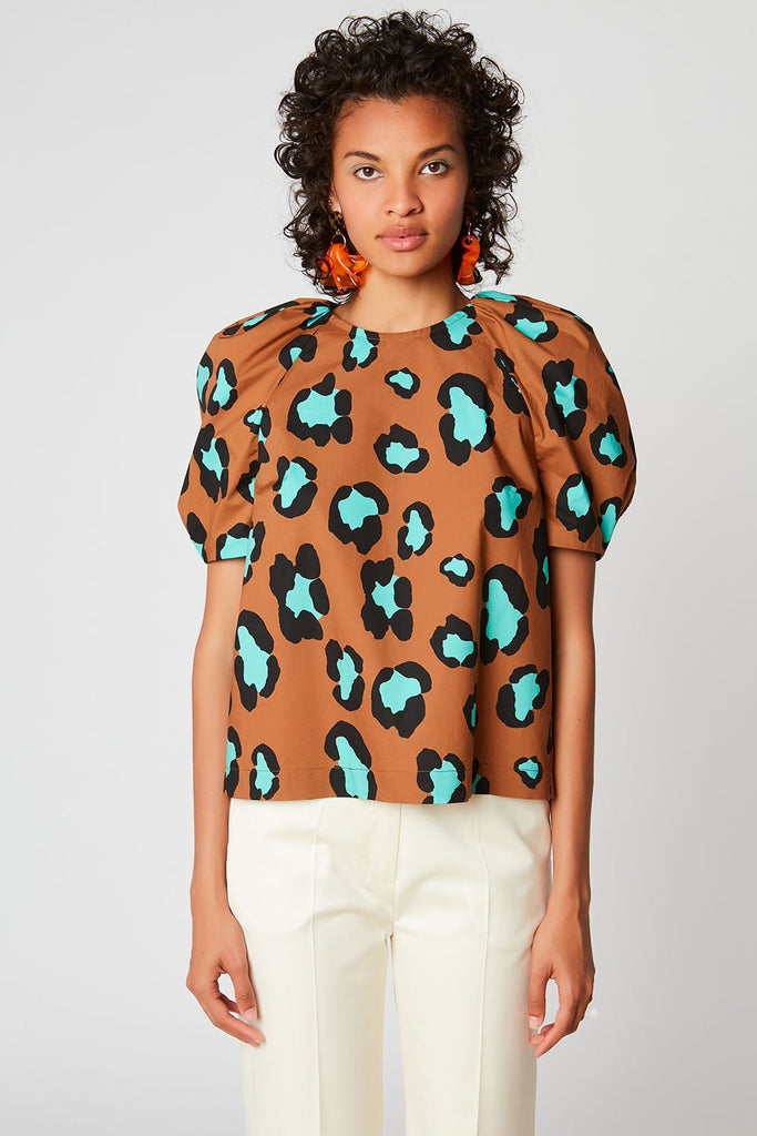 Blouse Courte Manches Ballons Imprimé Jungle - Paul & Joe - Paul & Joe* - The Bradery