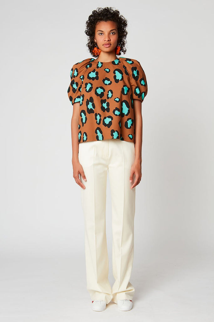 Blouse Courte Manches Ballons Imprimé Jungle - Paul & Joe - Paul & Joe* - The Bradery