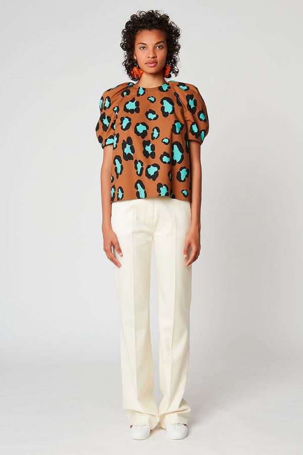 Blouse Courte Manches Ballons Imprimé Jungle - Paul & Joe - Paul & Joe* - The Bradery