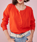 Blouse Elisabelle - Hibiscus - Des Petits Hauts - The Bradery
