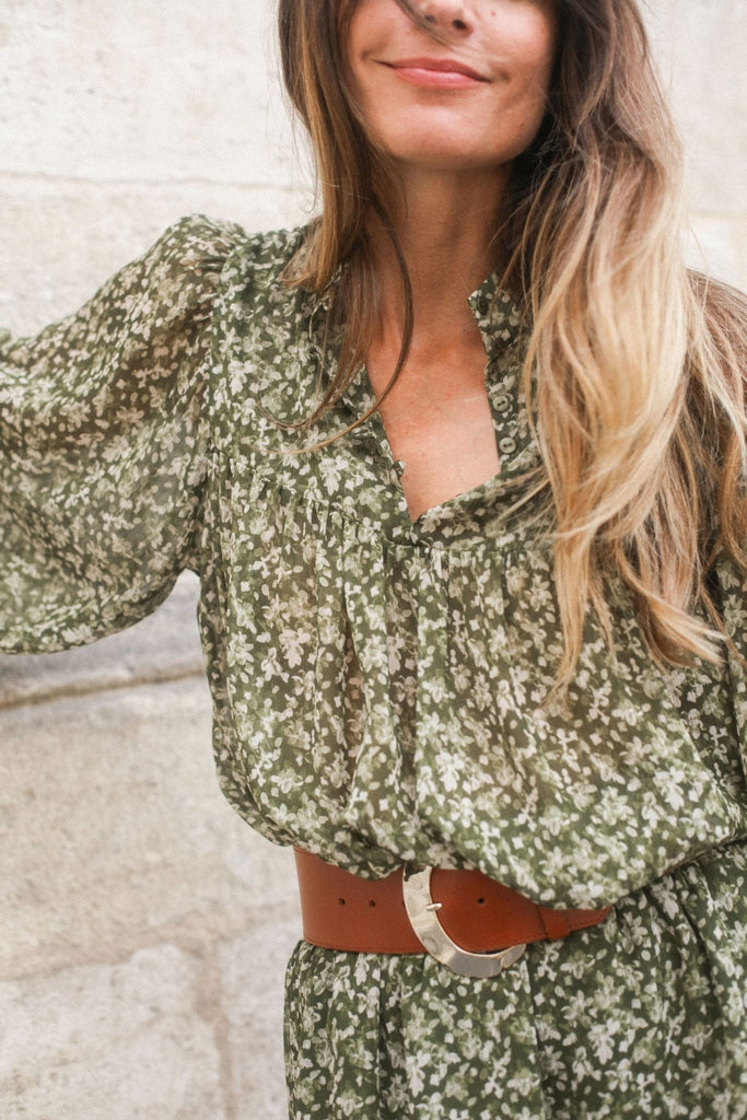 Blouse Enola - Fleurettes - Plume Paris - The Bradery