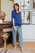 Blouse Lemuel Cobalt - Saaj Paris - The Bradery