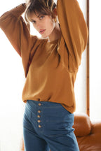 Blouse Nathalie - Ocre - Plume Paris - The Bradery