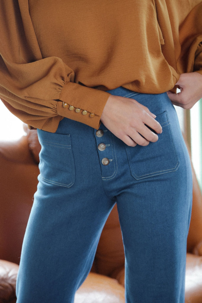 Blouse Nathalie - Ocre - Plume Paris - The Bradery