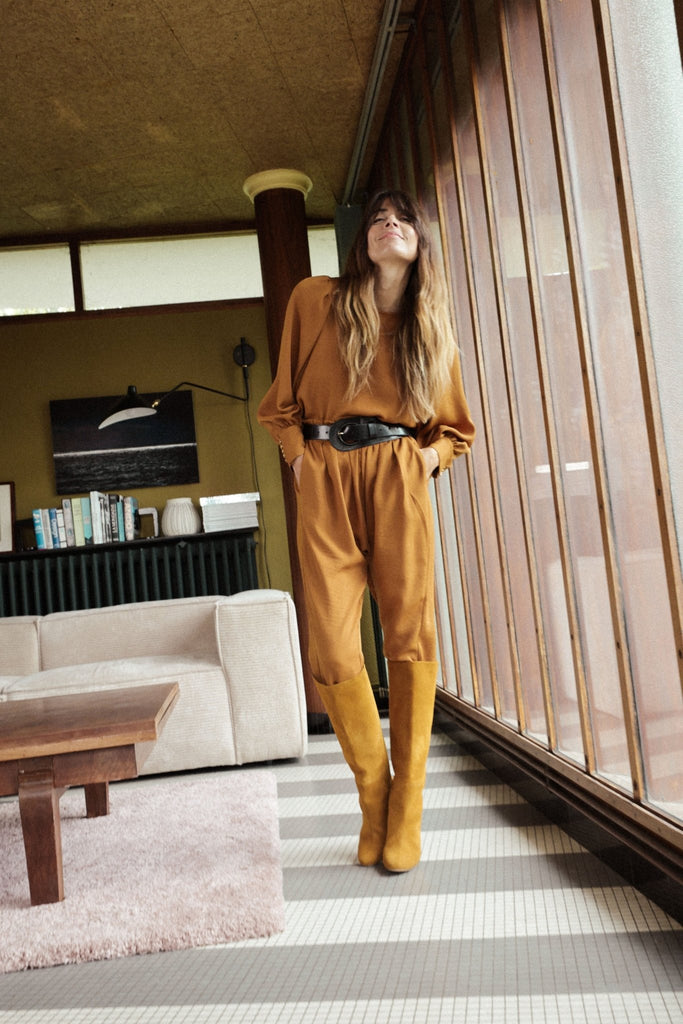 Blouse Nathalie - Ocre - Plume Paris - The Bradery