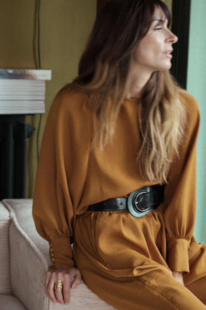 Blouse Nathalie - Ocre - Plume Paris - The Bradery