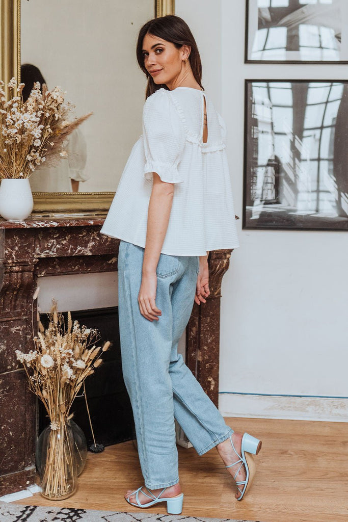 Blouse Sally Blanc - Saaj Paris - The Bradery